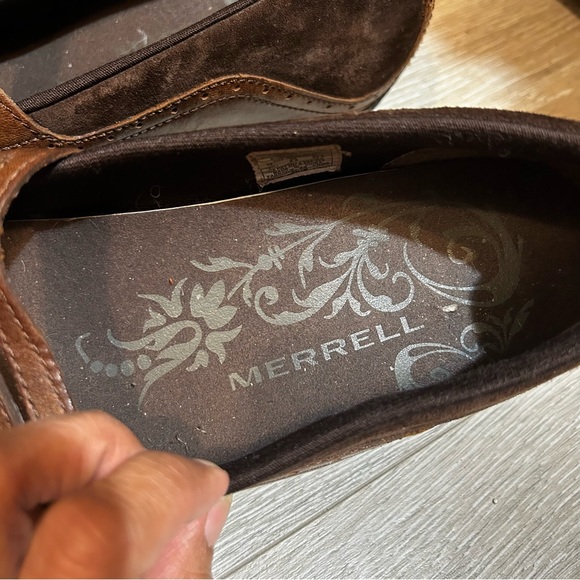 Merrell Plaza Bandeau Mary Jane Women’s Size 11 Espresso Leather Slip On Shoes - Picture 7 of 8